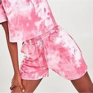 adidas Originals Pink Tie-Dye Athletic Shorts